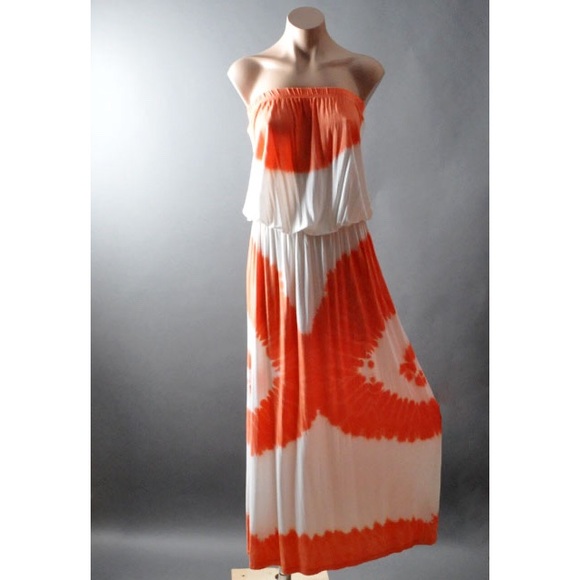 long strapless sundress